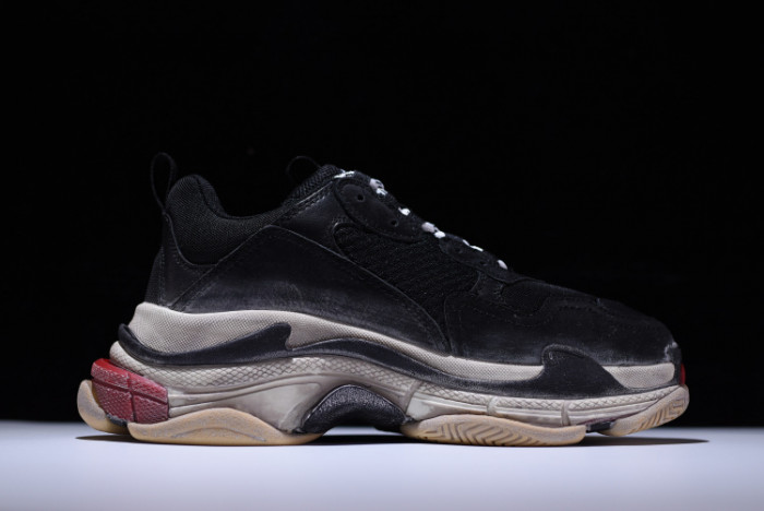 Balen 17FW TRIPLE S TRAINER BLACK/ RED 483513 W06E1 1000