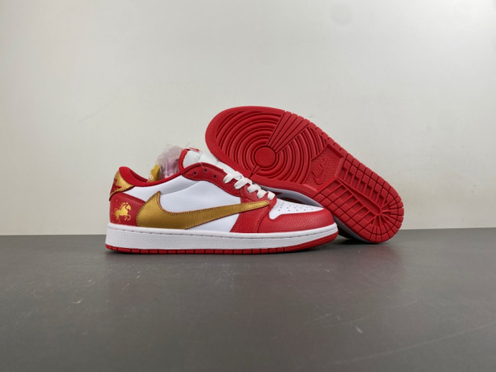 Travis Scott x Air Jordan 1 Low White Red