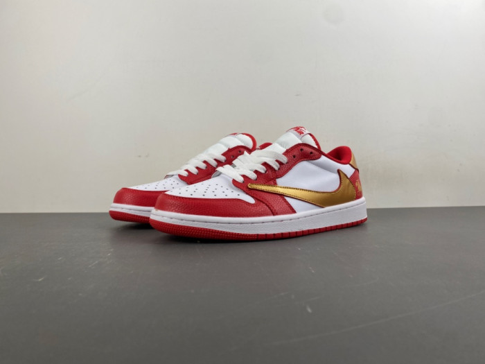 Travis Scott x Air Jordan 1 Low White Red
