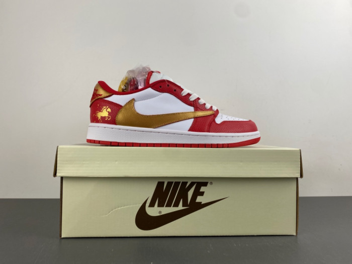 Travis Scott x Air Jordan 1 Low White Red