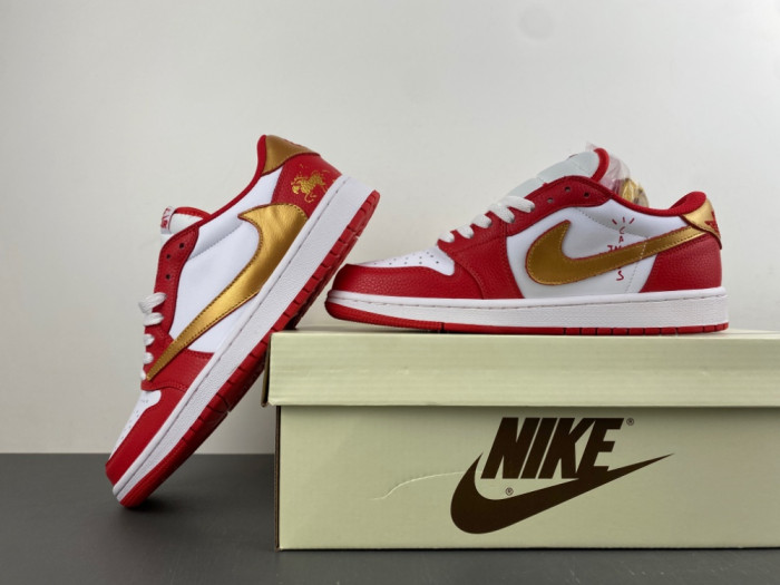 Travis Scott x Air Jordan 1 Low White Red