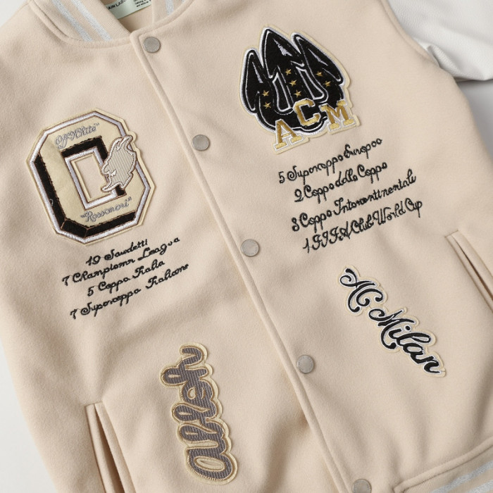 0ff white varsity jacket