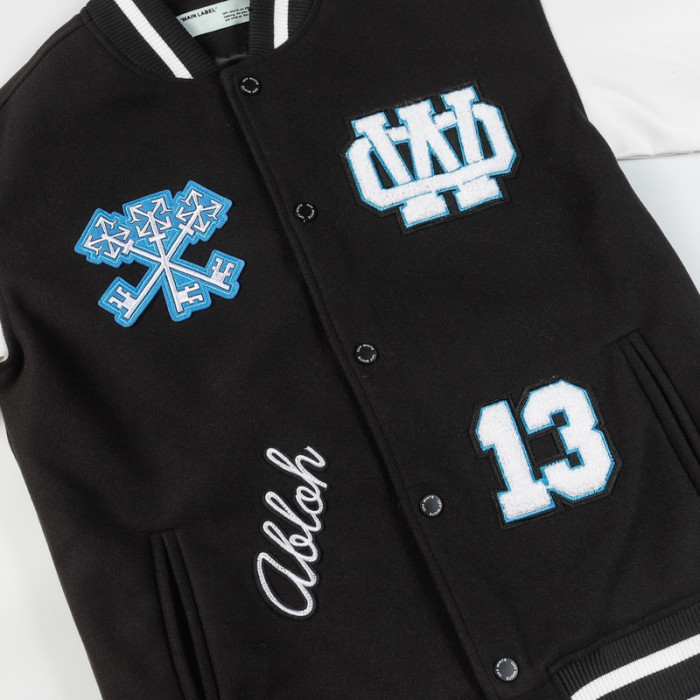 0ff white varsity jacket