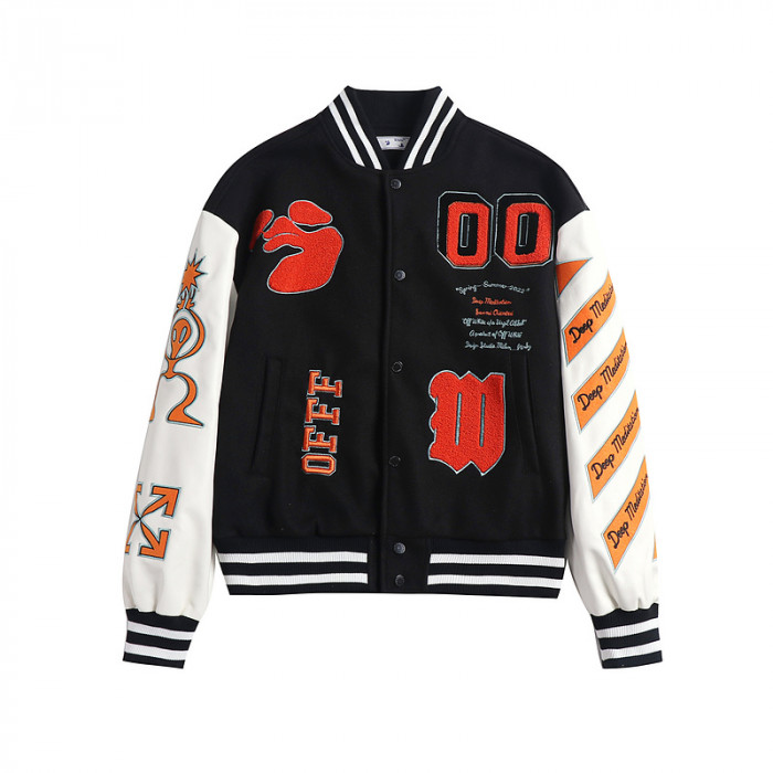 0ff white varsity jacket