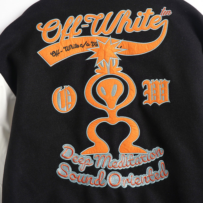 0ff white varsity jacket