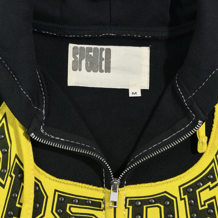 Sp5der T&F Zip Hoodie Black