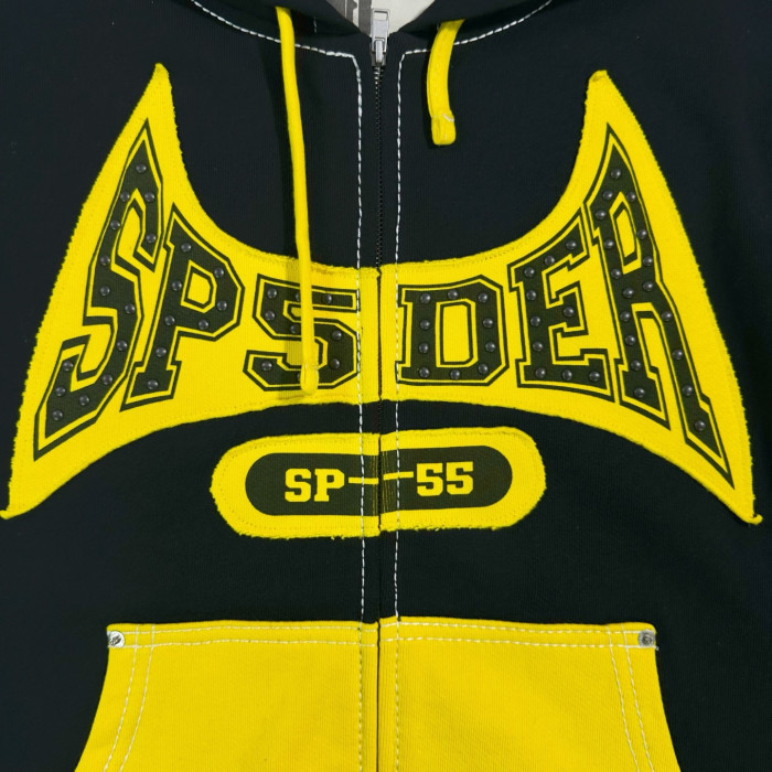 Sp5der T&F Zip Hoodie Black