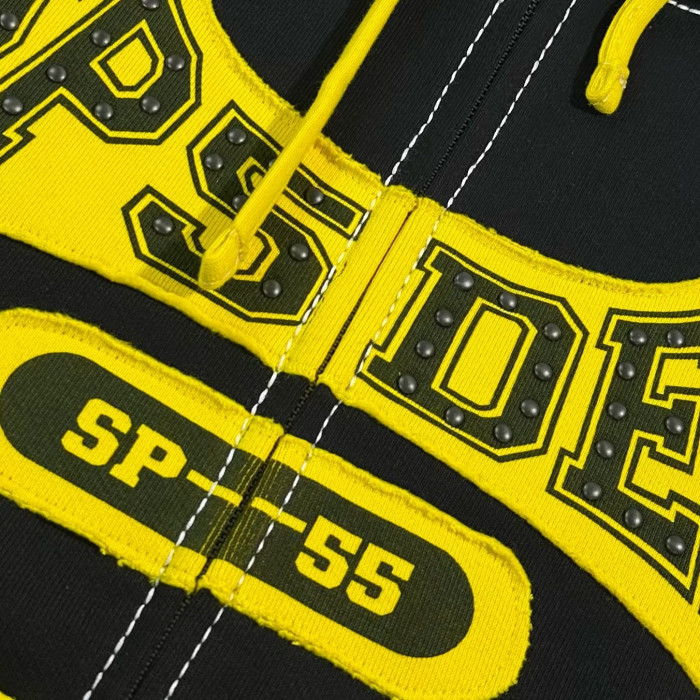 Sp5der T&F Zip Hoodie Black