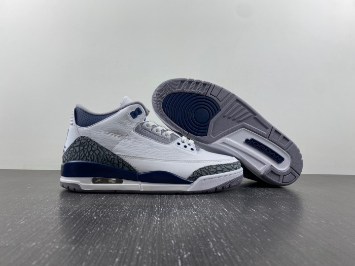 air jordan 3 “white/navy” ct8532-140