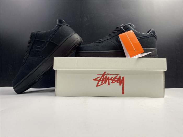 nike air force 1 low stussy black cz9084-001