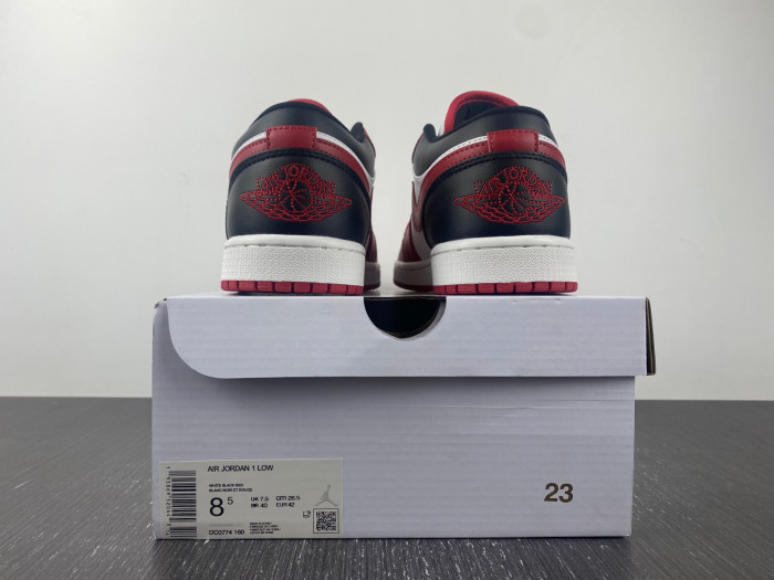 air jordan 1 low reverse black toe dc0774-160