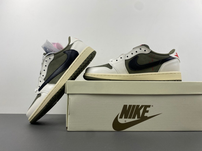 travis scott x air jordan 1 low og “medium olive” dm7866-200
