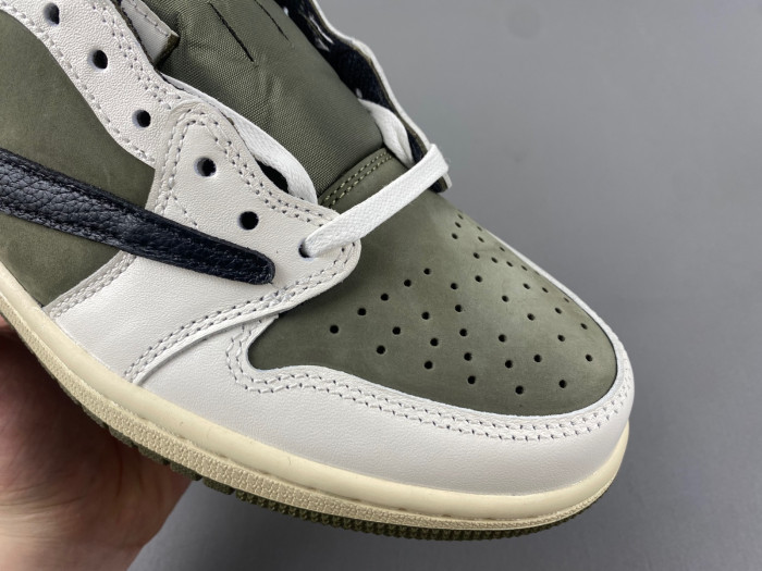 travis scott x air jordan 1 low og “medium olive” dm7866-200