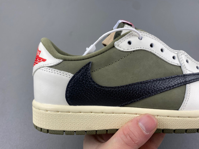 travis scott x air jordan 1 low og “medium olive” dm7866-200