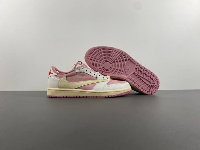 travis scott x air jordan 1 low og pink dm7866-600