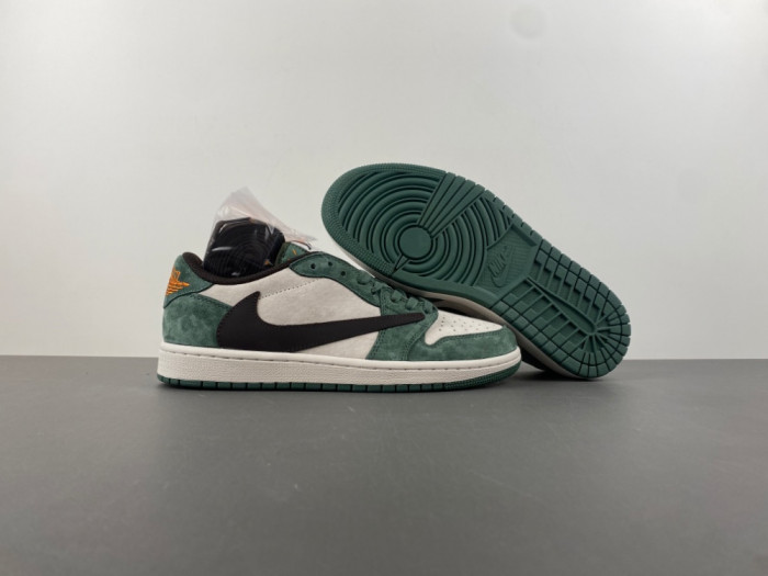 Travis Scott x Air Jordan 1 Low Top Green White DW7866-199