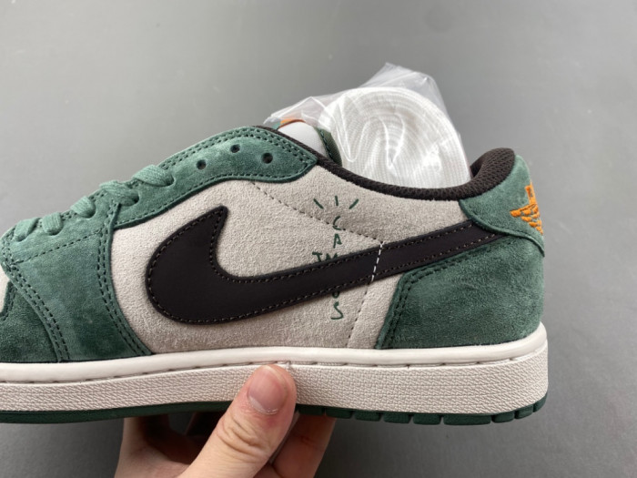 Travis Scott x Air Jordan 1 Low Top Green White DW7866-199