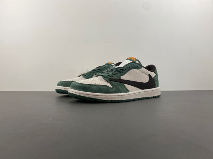 Travis Scott x Air Jordan 1 Low Top Green White DW7866-199