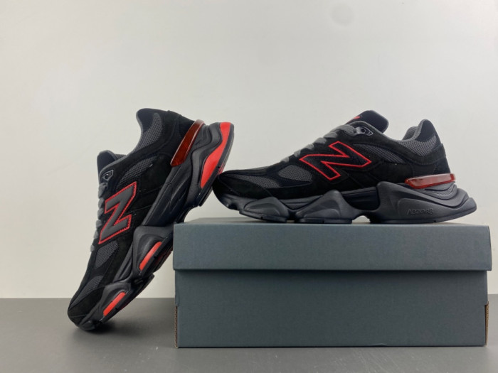 New Balance 9060 Lace Black Cement True Red GC9060JR