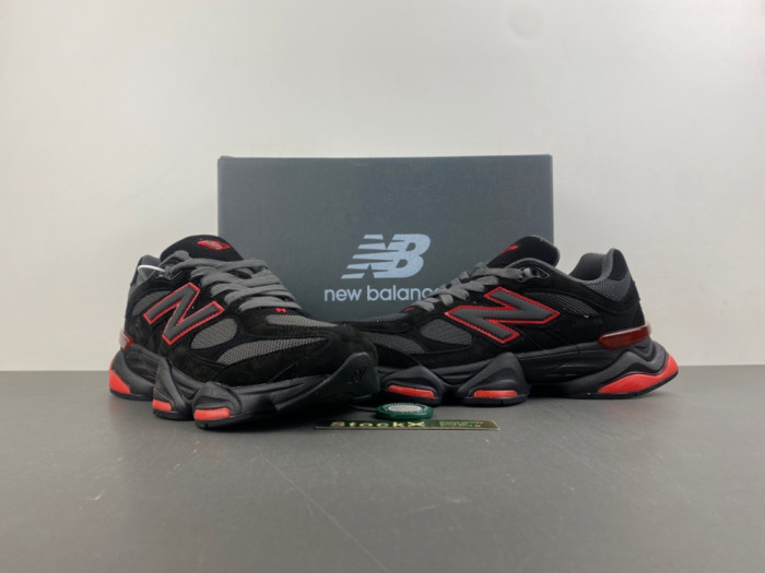 New Balance 9060 Lace Black Cement True Red GC9060JR