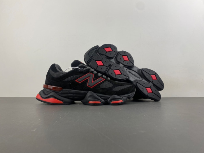 New Balance 9060 Lace Black Cement True Red GC9060JR