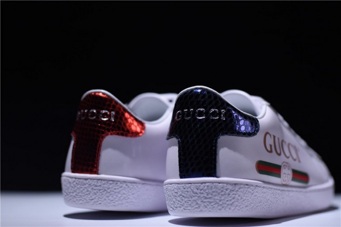 gu ace embroidered low-top sneaker with logo