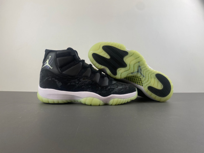Air Jordan 11 Retro Black Barely Volt IB1378-001