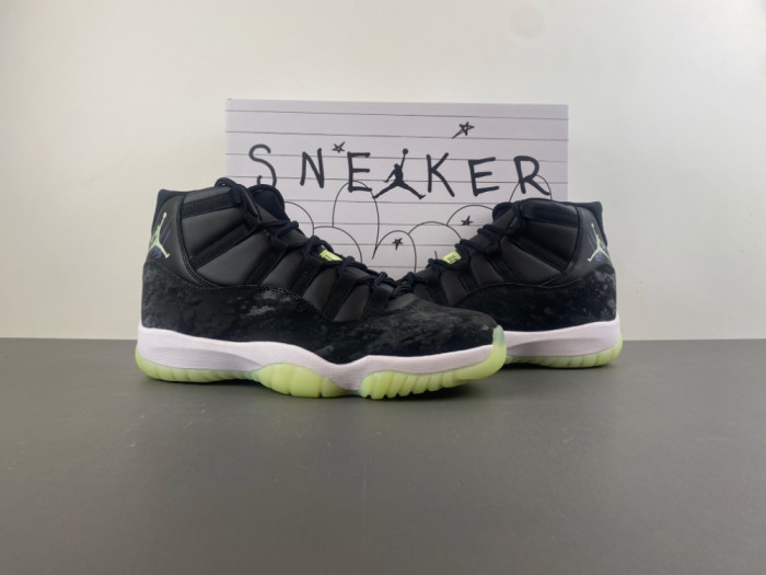 Air Jordan 11 Retro Black Barely Volt IB1378-001