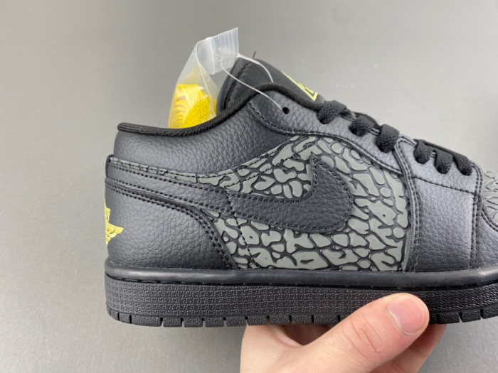 Air Jordan 1 Low Black Elephant Print IM6568-010