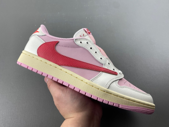 Air Jordan 1 Retro Low OG SP Travis Scott Sail Tropical Pink IQ7604-101