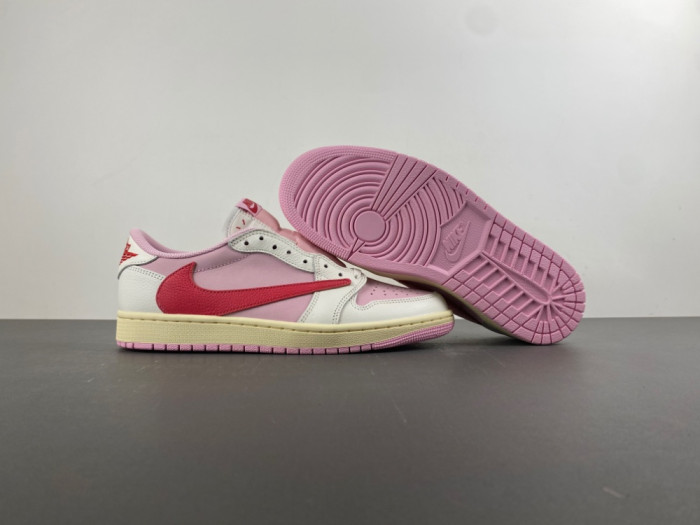 Air Jordan 1 Retro Low OG SP Travis Scott Sail Tropical Pink IQ7604-101