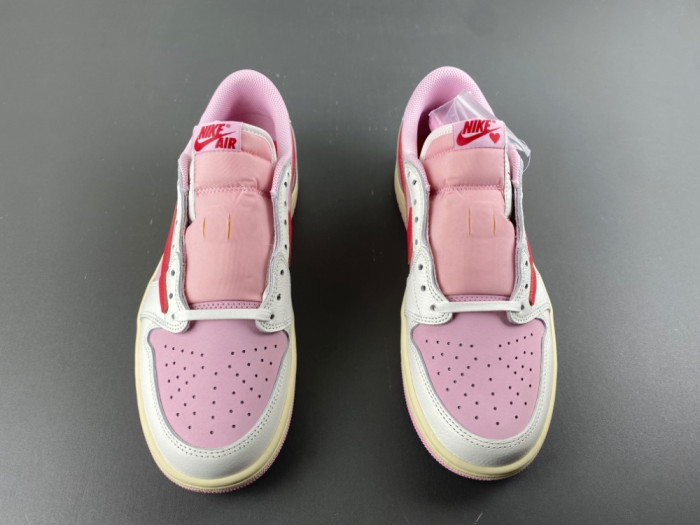 Air Jordan 1 Retro Low OG SP Travis Scott Sail Tropical Pink IQ7604-101