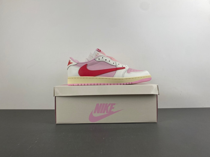 Air Jordan 1 Retro Low OG SP Travis Scott Sail Tropical Pink IQ7604-101