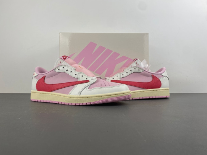 Air Jordan 1 Retro Low OG SP Travis Scott Sail Tropical Pink IQ7604-101