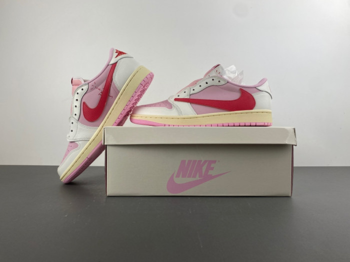 Air Jordan 1 Retro Low OG SP Travis Scott Sail Tropical Pink IQ7604-101